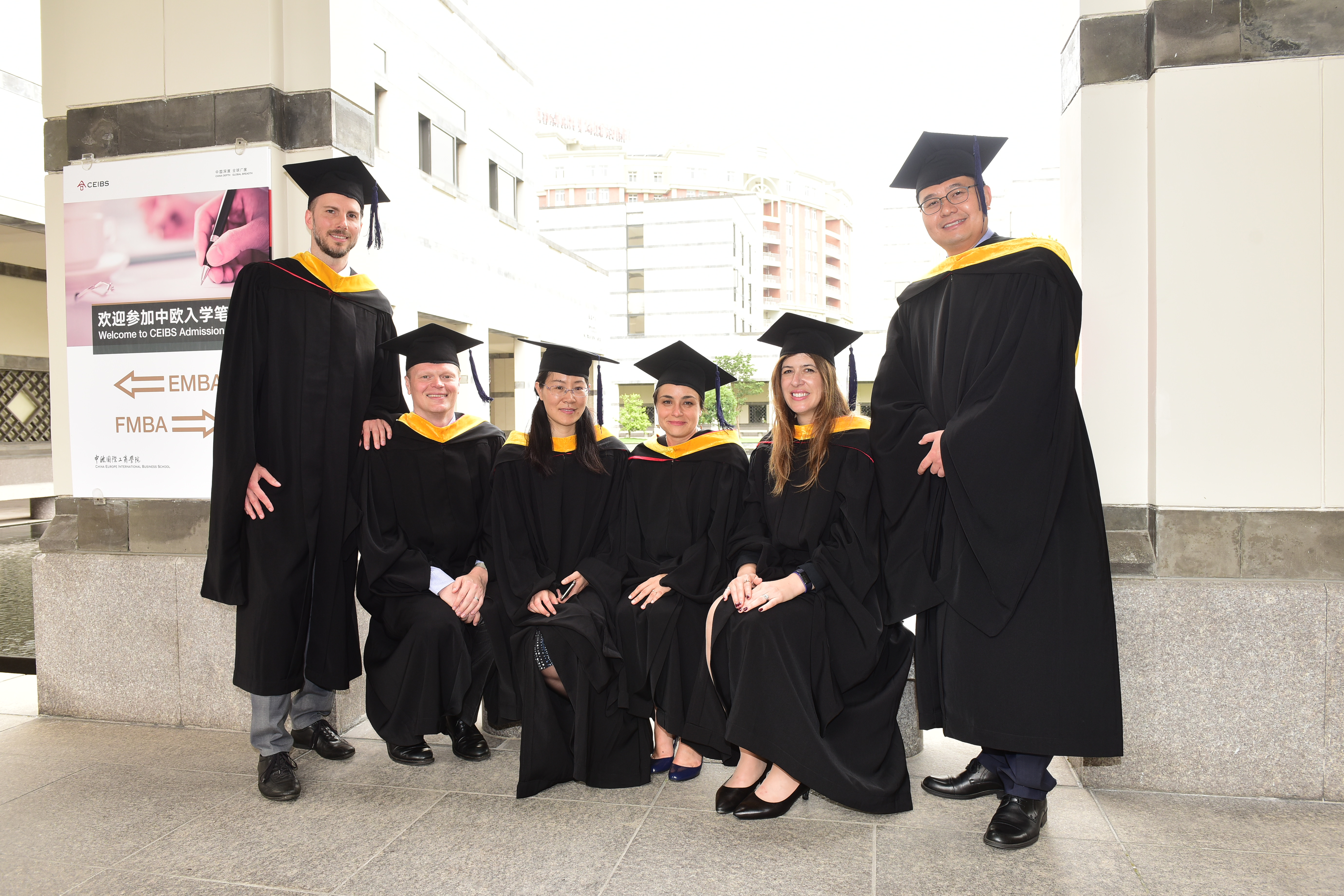 Karla Van Wieringen-Wang with her classmates