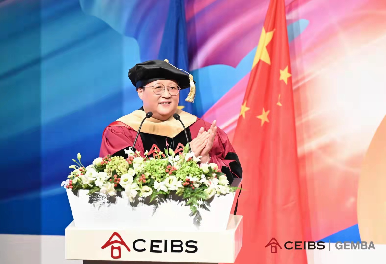 President Wang addressing opening speech