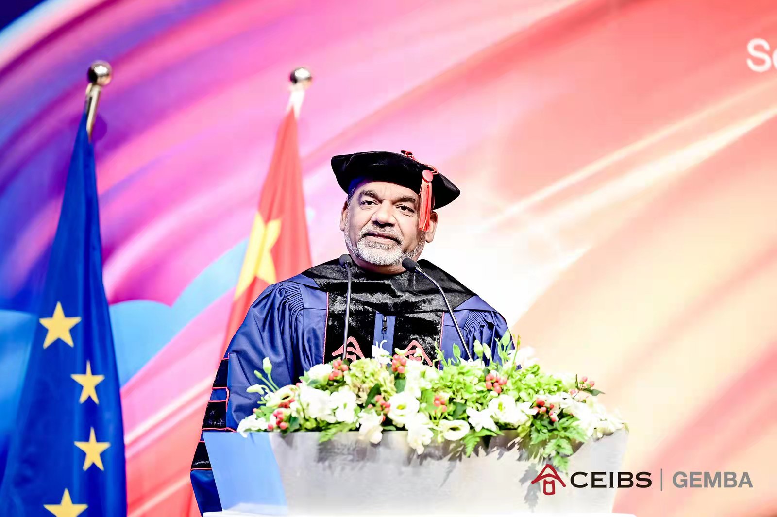 Professor Bala giving congratulation remark