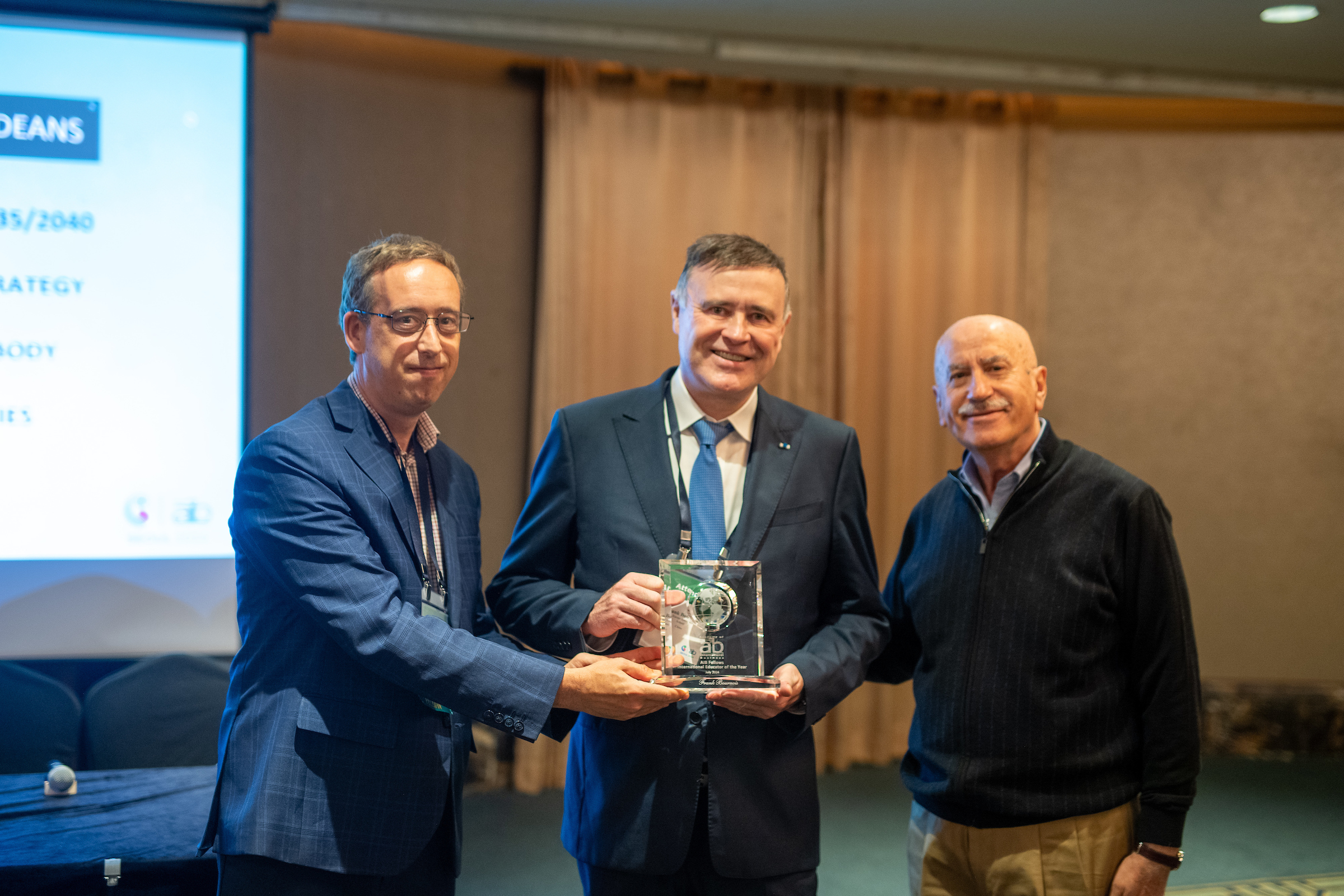 Frank Bournois accepts AIB award