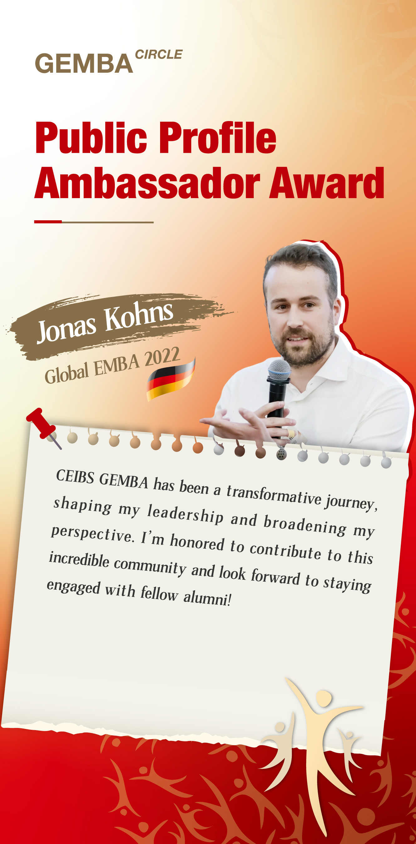 Public Profile Ambassador Award- Jonas