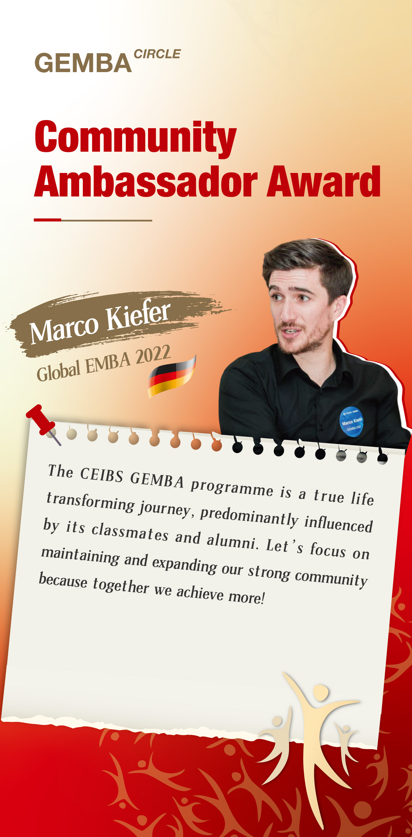 Community Ambassador Award - Marco Kiefer
