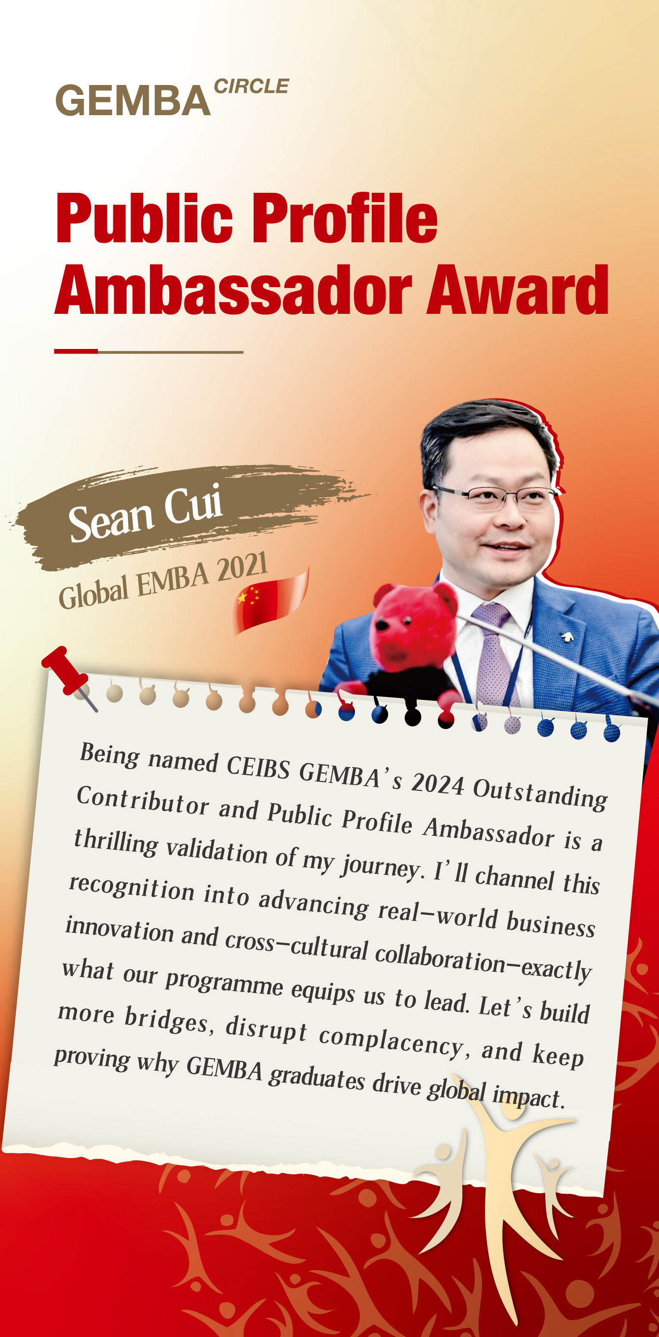 Public Profile Ambassador Award - Sean Cui