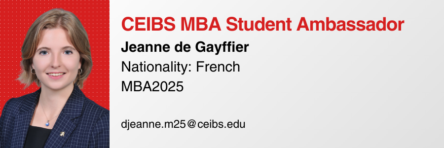 CEIBS MBA Student ambassador Jeanne
