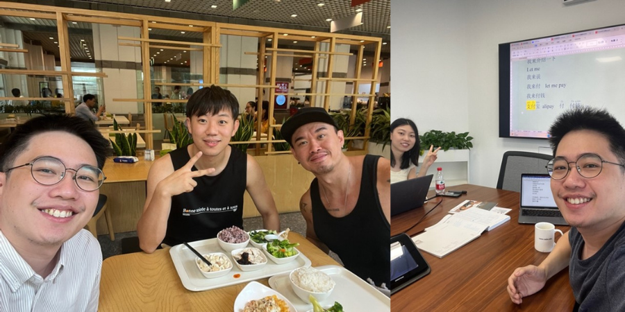 Chayapol with MBA classmates