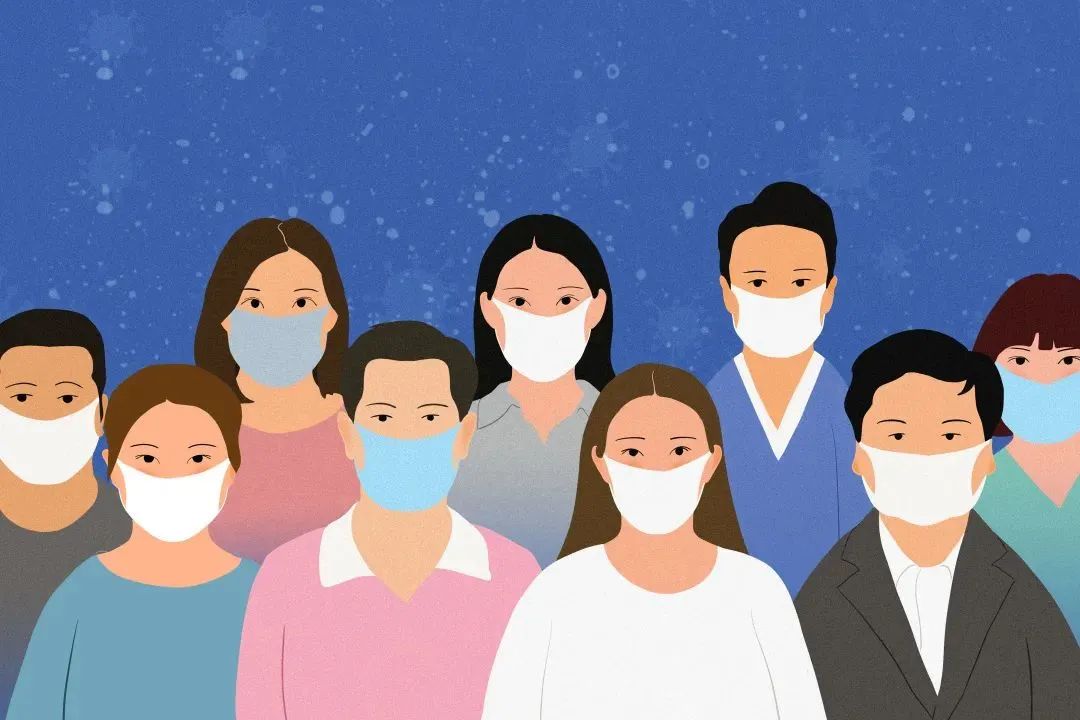 People wearing masks