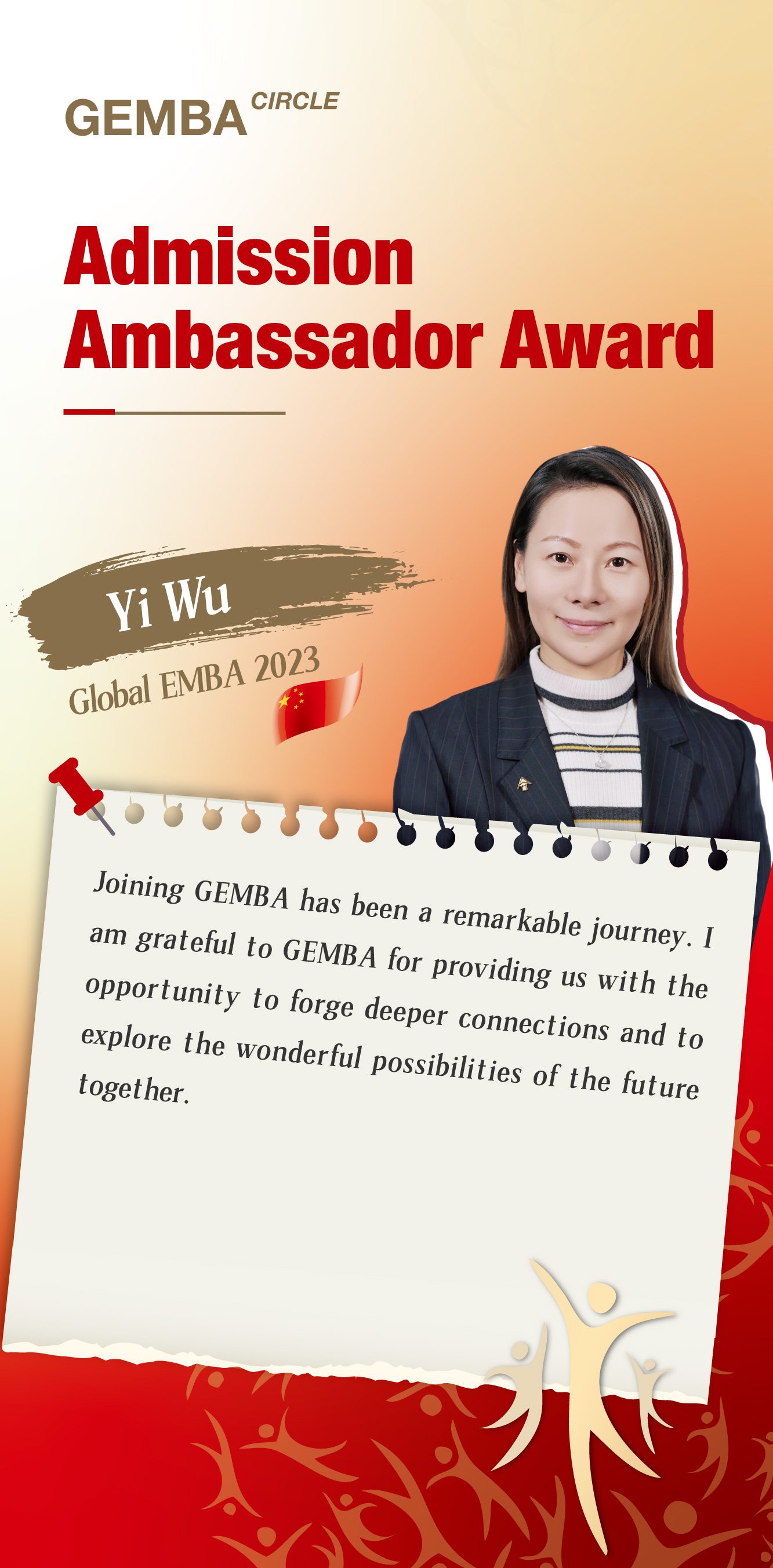 Admission Ambassador Award - Yi Wu