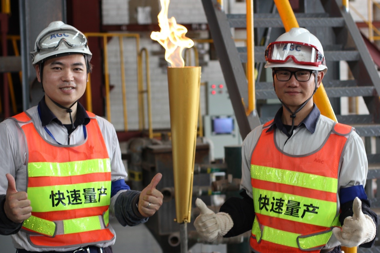 Lighting ceremony with my colleague 